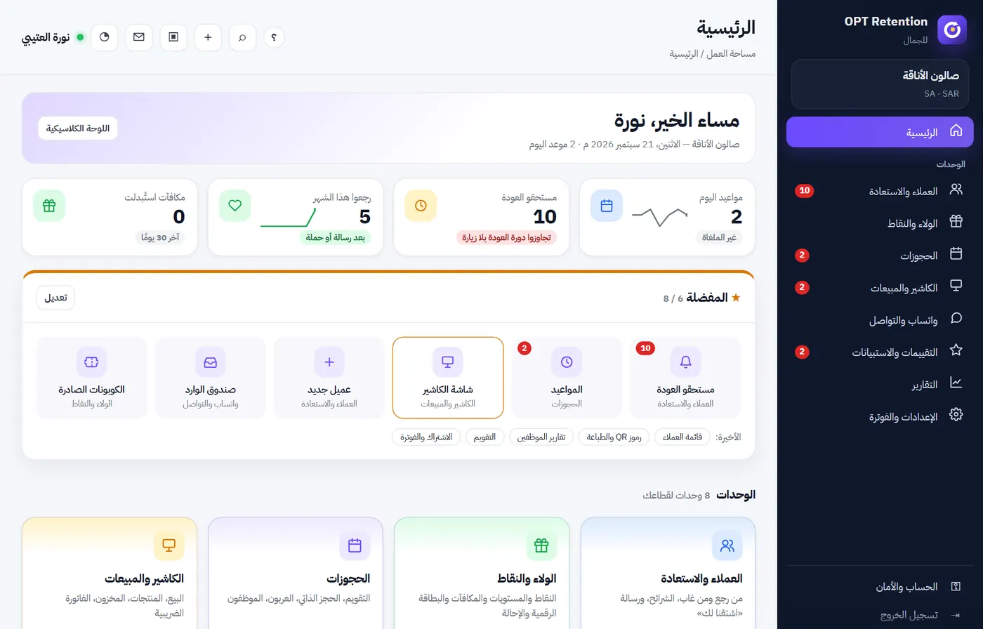لوحة التحكم تعرض كل صباح من تأخرت عن دورتها المعتادة